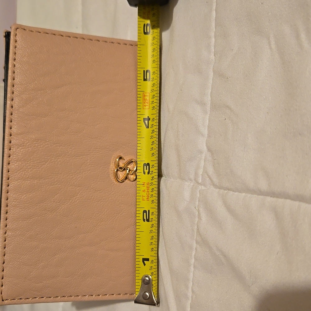 Chic Blush Women's Wallet with Gold Accents
